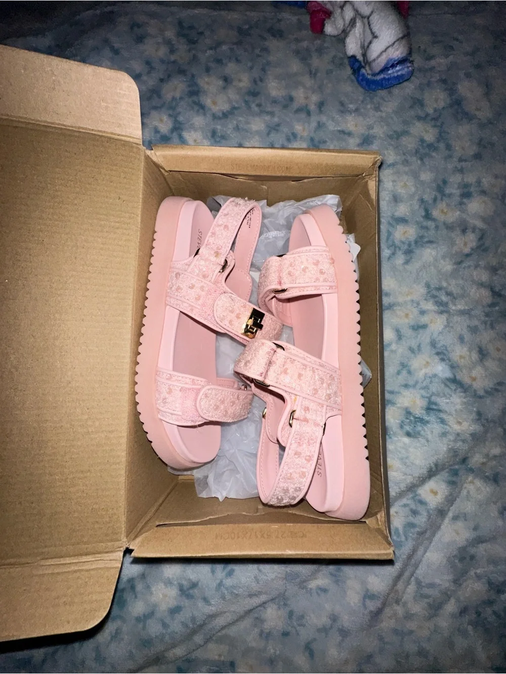 NIB Steve Madden Jmona Girls Pink Blush Sandals Size 2